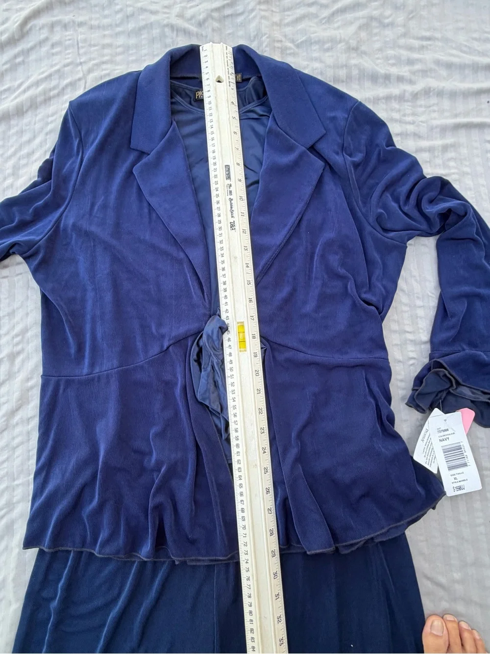 Vintage Women's Navy Two-Piece Lounge Set Picca Dilly XL